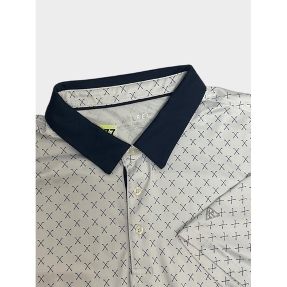 NWOT Maelreg Performance White All Over Print Golf Polo Shirt Men 3XL China